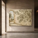 Mediterranean Archway Olive Branch Wall Art Canvas Print - Image 6