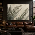 Diagonal Woodland Fern Wall Art Canvas Print - Image 4