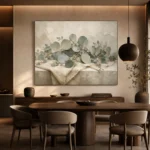 Draped Linen Eucalyptus Wall Art Canvas Print - Image 5