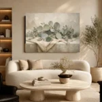 Draped Linen Eucalyptus Wall Art Canvas Print - Image 7