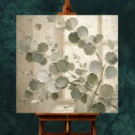Layered Branch Eucalyptus Wall Art Canvas Print - Image 2