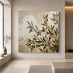 Square Olive Branch Vase Wall Art Canvas Print - Image 6