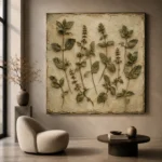 Mint Herbarium Wall Art Canvas Print - Image 7