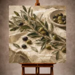 Olive Branch Wall Art wall art print for elegant interiors