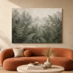 Misty Fern Forest Wall Art Canvas Print - Image 3