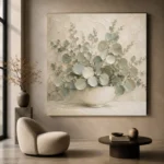 White Bowl Eucalyptus Wall Art Canvas Print - Image 7