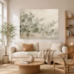 Horizontal Sage Eucalyptus Wall Art Canvas Print - Image 8