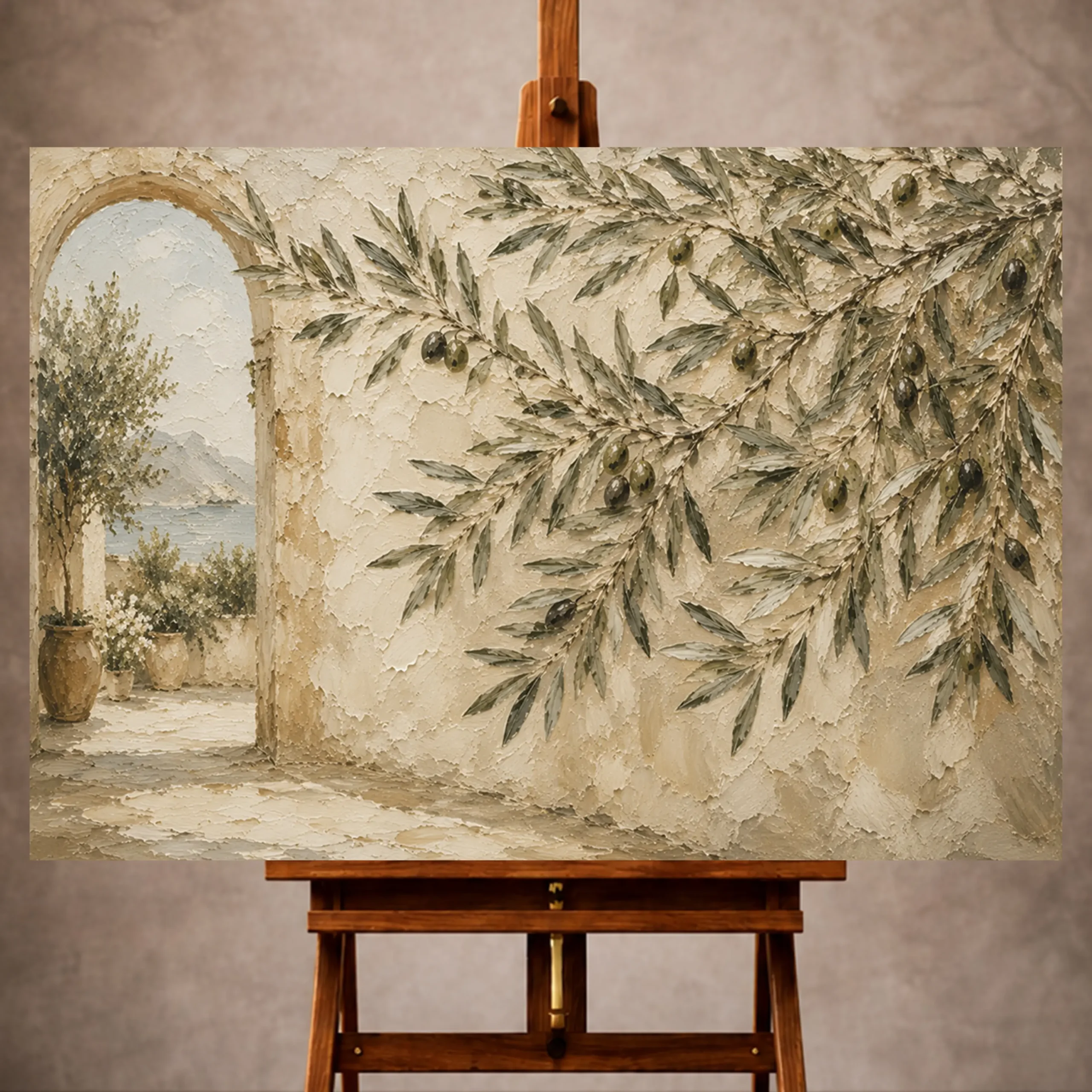 curatora-20260703-fddb851779cd4b94 Olive Branch Wall Art wall art print for elegant interiors