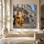 Paris Bookshop Street Paris Cityscape Wall Art Canvas Print - Image 10