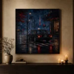 Tokyo Taxi Night Cinematic Cityscapes Canvas Print - Image 8