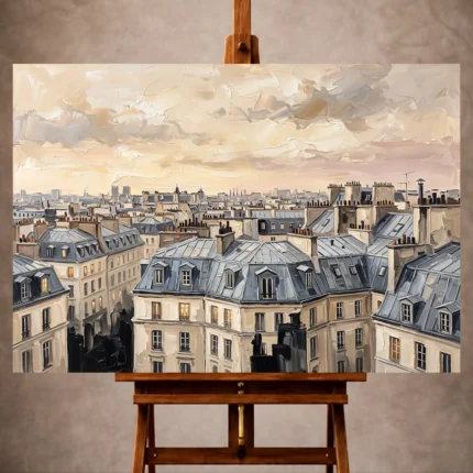 Paris Cityscape Wall Art wall art print for elegant interiors