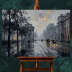 Horse Carriage London Cityscape Wall Art Canvas Print - Image 2