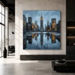 Rooftop Water Tower New York Cityscape Wall Art Canvas Print - Image 5