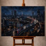 Cinematic Cityscapes wall art print for elegant interiors
