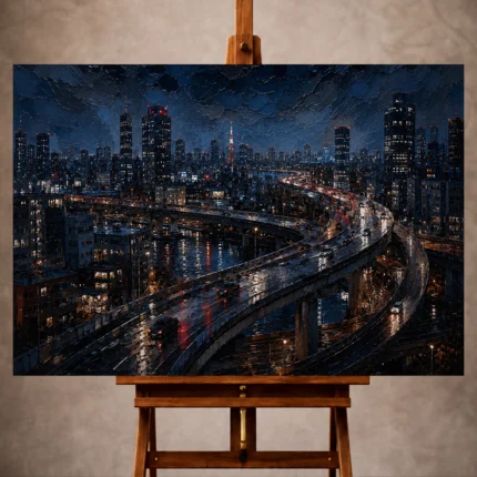 Cinematic Cityscapes wall art print for elegant interiors