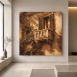 Tuscan Balcony Italian Cityscape Wall Art Canvas Print - Image 6
