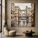 Paris Metro Entrance Paris Cityscape Wall Art Canvas Print - Image 7