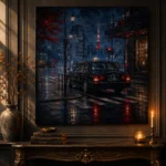 Tokyo Taxi Night Cinematic Cityscapes Canvas Print - Image 4