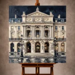 Paris Cityscape Wall Art wall art print for elegant interiors