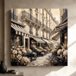 Paris Flower Market Paris Cityscape Wall Art Canvas Print - Image 11