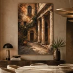 Italian Courtyard Italian Cityscape Wall Art Canvas Print - Image 7