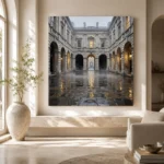 Historic Courtyard London Cityscape Wall Art Canvas Print - Image 10