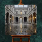 Historic Courtyard London Cityscape Wall Art Canvas Print - Image 2