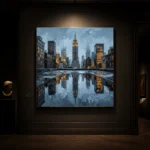 Rooftop Water Tower New York Cityscape Wall Art Canvas Print - Image 9