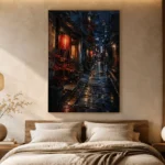 Tokyo Lantern Alley Cinematic Cityscapes Canvas Print - Image 8