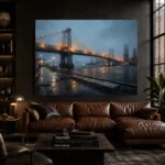 East River Bridge New York Cityscape Wall Art Canvas Print - Image 4