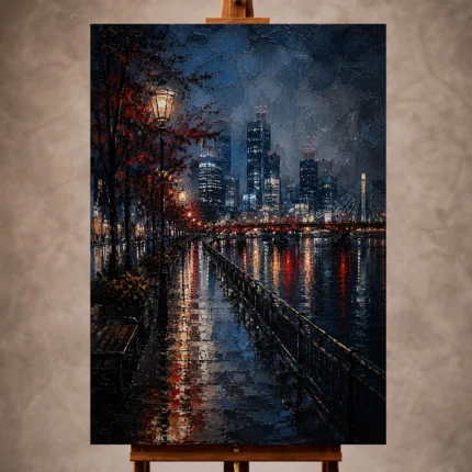Cinematic Cityscapes wall art print for elegant interiors
