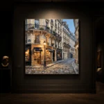 Paris Bookshop Street Paris Cityscape Wall Art Canvas Print - Image 9