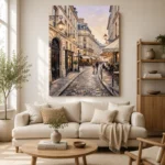 Paris Cafe Street Paris Cityscape Wall Art Canvas Print - Image 10