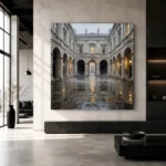 Historic Courtyard London Cityscape Wall Art Canvas Print - Image 5