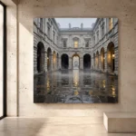 Historic Courtyard London Cityscape Wall Art Canvas Print - Image 3