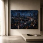Tokyo Expressway Night Cinematic Cityscapes Canvas Print - Image 11