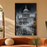 St Pauls Cathedral London Cityscape Wall Art Canvas Print - Image 6