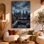 Chrysler Skyline New York Cityscape Wall Art Canvas Print - Image 11