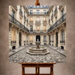 Paris Cityscape Wall Art wall art print for elegant interiors