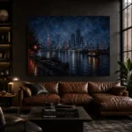 Tokyo Harbor Night Cinematic Cityscapes Canvas Print - Image 4