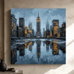 Rooftop Water Tower New York Cityscape Wall Art Canvas Print - Image 11