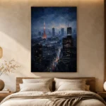 Tokyo Skyline Night Cinematic Cityscapes Canvas Print - Image 8