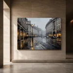 Rainy Piccadilly London Cityscape Wall Art Canvas Print - Image 6