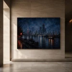 Tokyo Harbor Night Cinematic Cityscapes Canvas Print - Image 6
