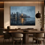 Lower Manhattan Skyline New York Cityscape Wall Art Canvas Print - Image 5