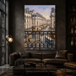 Paris Evening Balcony Paris Cityscape Wall Art Canvas Print - Image 5