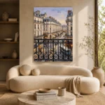 Paris Evening Balcony Paris Cityscape Wall Art Canvas Print - Image 9