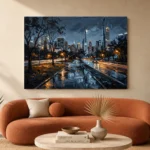 Central Park Skyline New York Cityscape Wall Art Canvas Print - Image 3