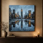 Rooftop Water Tower New York Cityscape Wall Art Canvas Print - Image 8