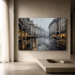 Rainy Piccadilly London Cityscape Wall Art Canvas Print - Image 11